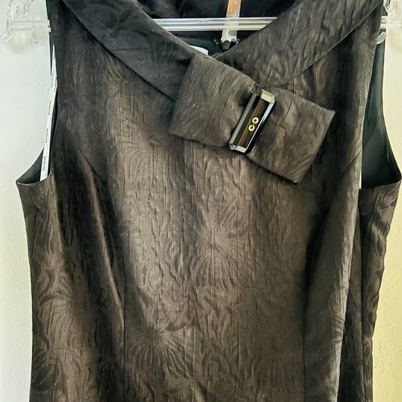 Gorgeous  elegant black floral sheath, size 8 by Kay Unger NY--Classy! - Picture 10 of 12